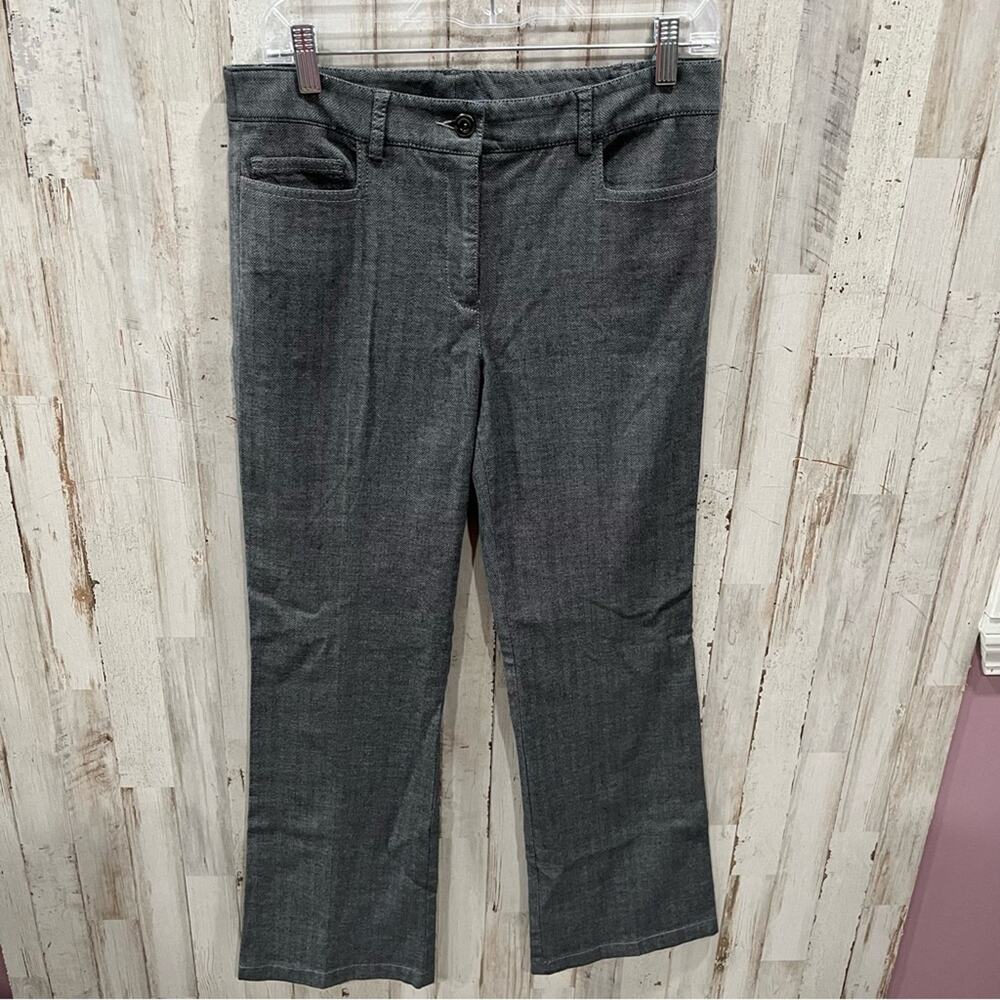 Vintage‎ Worth Gray Herringbone Bootcut Pants High Rise Womens 6
